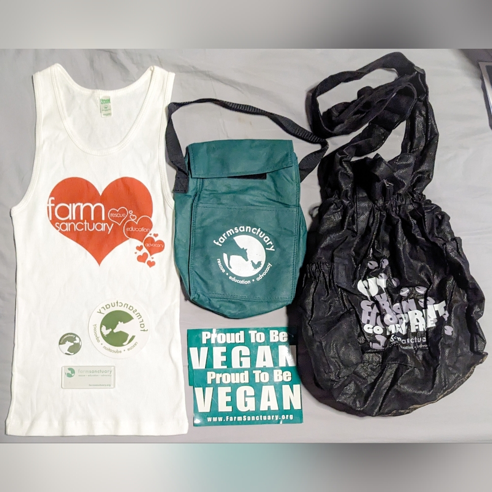 Farm Sanctuary vegan lot
